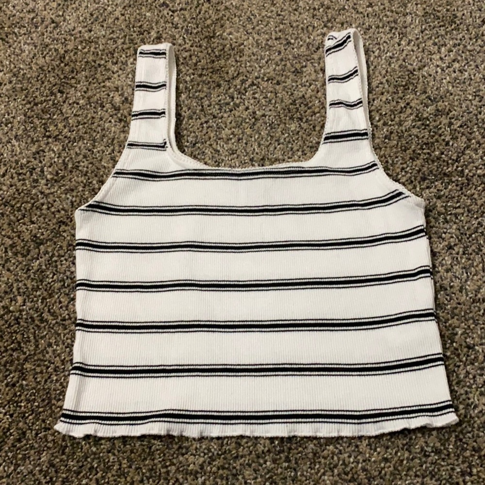 White& black stripped shirt
